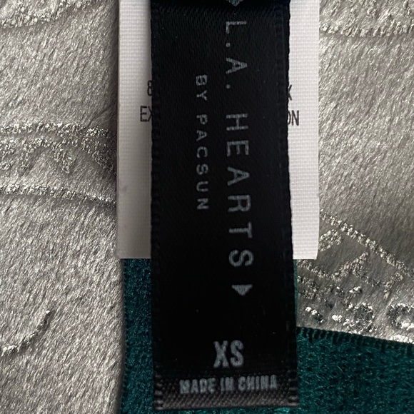 Pacsun LAHearts Hunter Green Lace Bralette - Picture 4 of 4